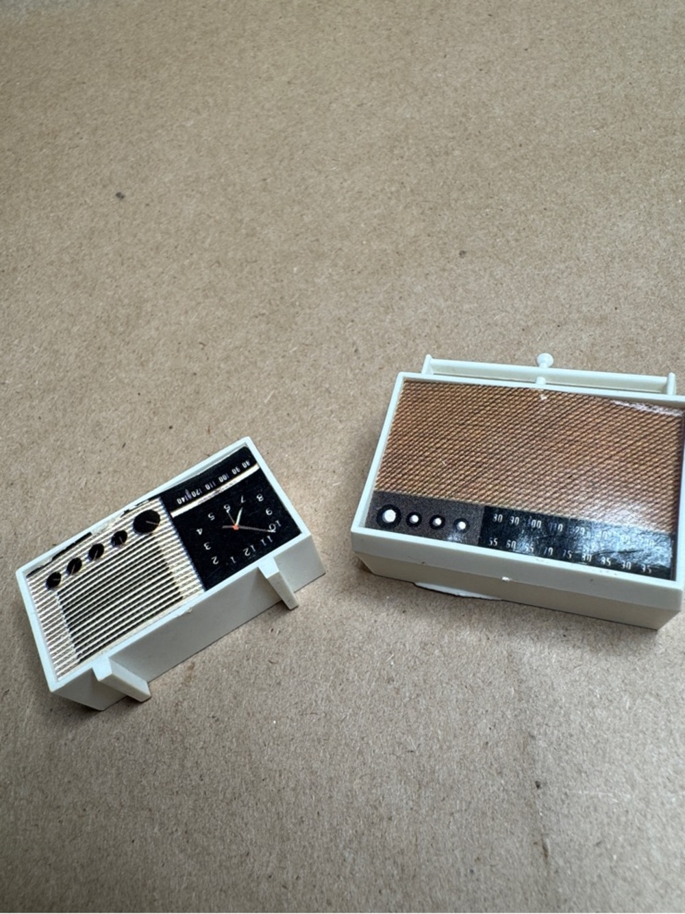 Vintage 1960s Mattel Barbie clock radio and radio